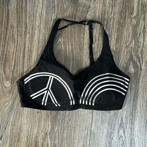 FREE PEOPLE FP MOVEMENT SP BLACK PEACE SIGN